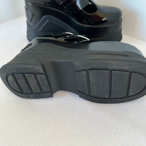 Black Leather Women's Steve Madden PHASE Platform Mary Jane Loafers Size 10 - Picture 5 of 12